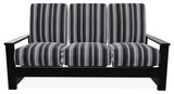 Leeward Deep Seat 3-Seat Outdoor Sofa, Sensory Granite/Black
