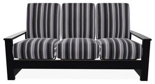 Leeward Deep Seat 3-Seat Outdoor Sofa, Sensory Granite/Black