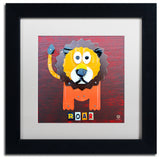 "Roar The Lion" Matted Framed Canvas Art by Design Turnpike