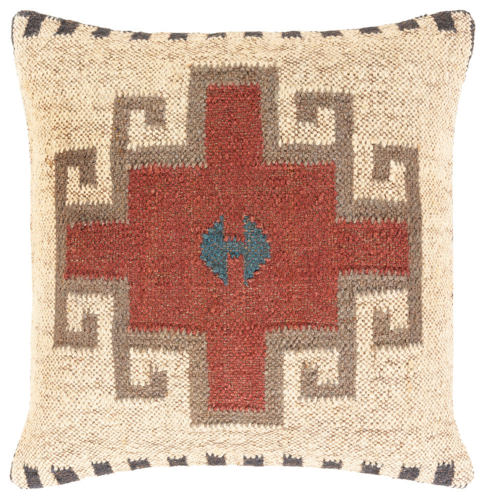 Gada GAD-002 Pillow Cover, Rust, 18"x18", Pillow Cover Only