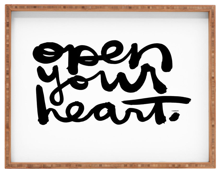 Deny Designs Kal Barteski Open Your Heart Rectangular Tray