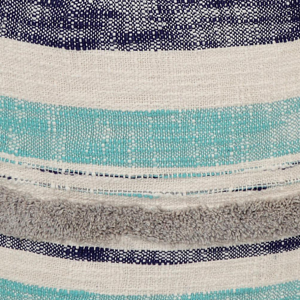 Coastal Stripe Pouf