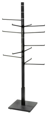 4 Sided Black Garment Rack with 12 Arms