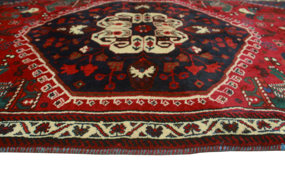 Fine Vintage Distressed Saghir Red Rug