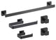 Blaze 5 Piece Bathroom Hardware Set, Matte Black