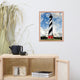 Cape Hatteras Lighthouse Coastal Landscape Framed Photo Paper Wall Art Prints, Red Oak, 16" X 20"
