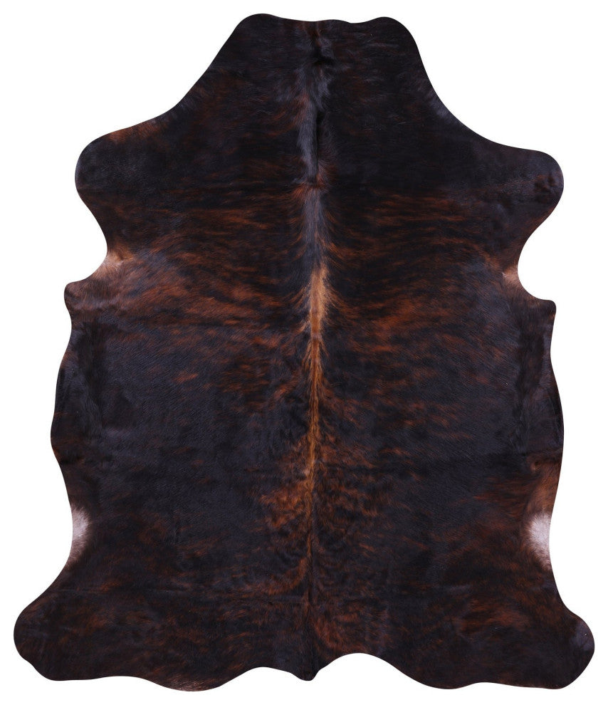 6' 11" X 5' 11" Organic Natural Hair-On Cowhide Area Rug C1479