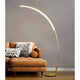 Launch Dimmable LED Linear Arch Floor Lamp, Brass