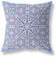 28 Lilac Blue Geostar Indoor Outdoor Throw Pillow
