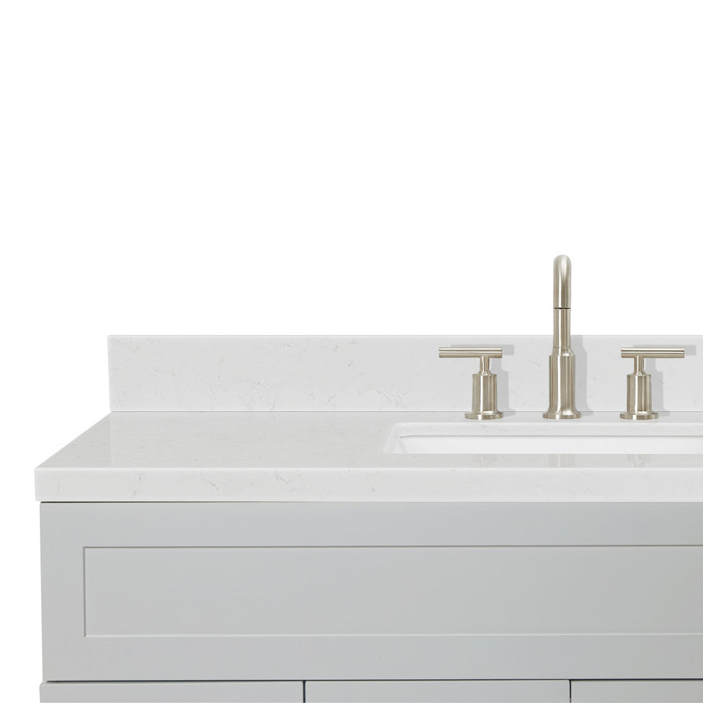 Ariel Hamlet 48" Single Rectangle Sink Bathroom Vanity, Carrara Quartz