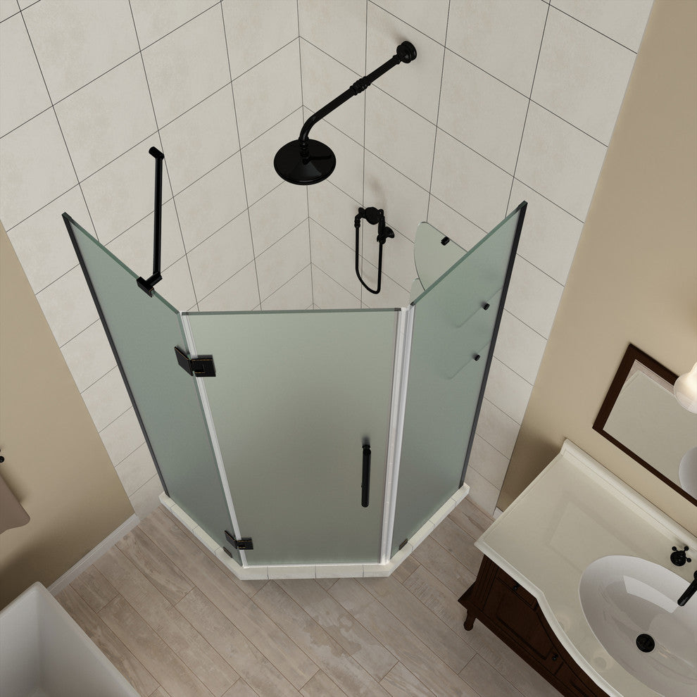 Merrick GS 34"-34.25"x72" Frameless Neo-Angle Shower Enclosure