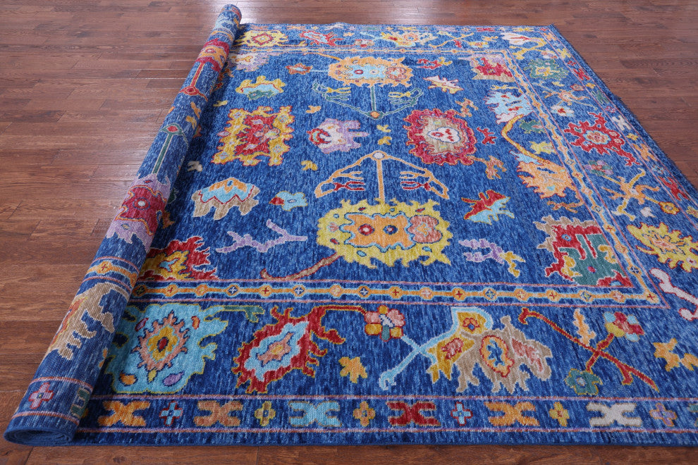 Handmade Turkish Oushak Wool Rug 10' 1" X 13' 11" - Q14791