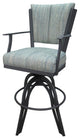 Montana Swivel Tilt Metal 30" Bar Stool or Counter 26" on A Base, Watusi Aquatint, Gray, 30"