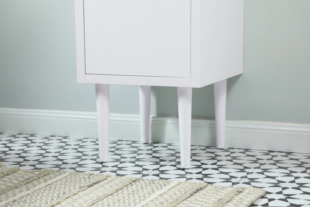 Home Living 19" Midcentury Modern White-Light Bathroom Vanity