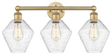 Cindyrella 3-Light 26" Bath Vanity Light, Brushed Brass, Seedy Shade