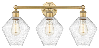 Cindyrella 3-Light 26" Bath Vanity Light, Brushed Brass, Seedy Shade