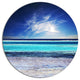 Crystal Clear Sea Under Sunlight, Seashore Round Wall Art, 36"