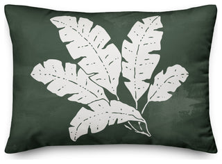 Leaf Texture on Green 14x20 Indoor/Outdoor Pillow