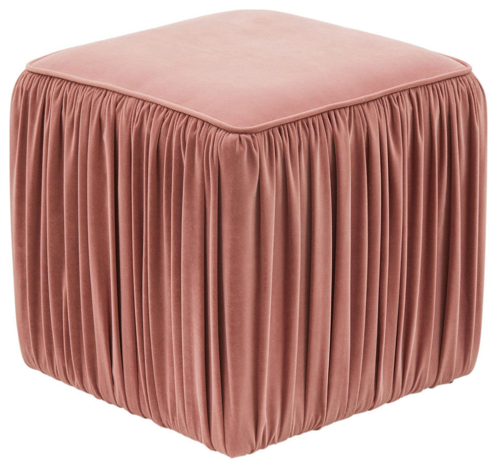 TOV Furniture Morgan Mauve Pleated Ottoman