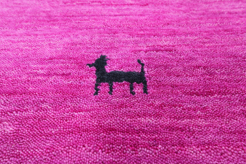 8' Square Persian Gabbeh Handmade Rug - Q15054
