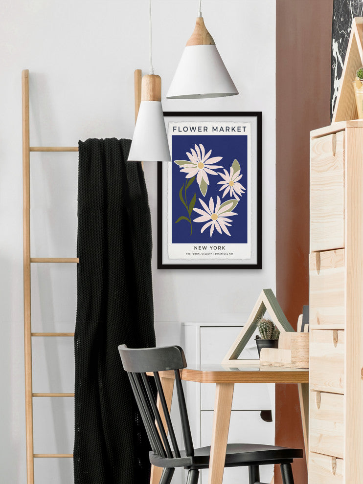 "Flower Market New York" Framed Painting Print, 8x12