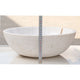 Calacatta White Marble Vessel Sink Polished Interior&Rough Exterior (D)16" (H)5"