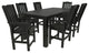 Springville 7-Piece 42x84 Counter Dining Set, Weathered Acorn, Black