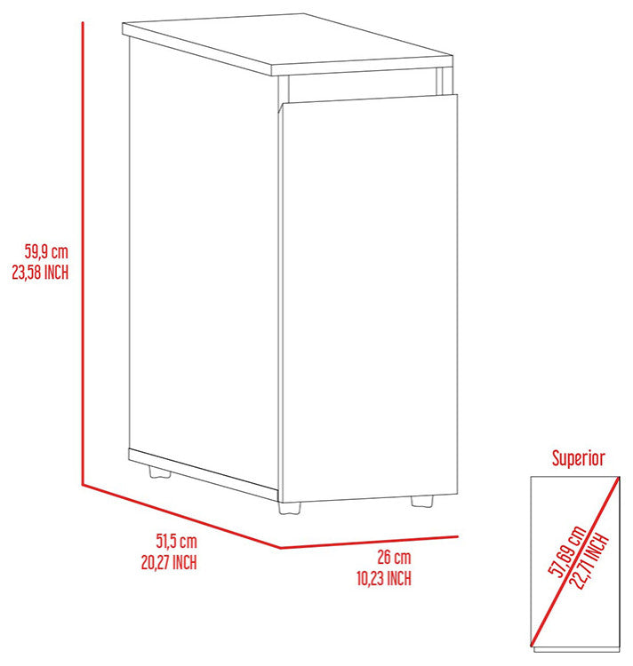 DEPOT E-SHOP Nova Bathroom Storage Cabinet, One Drawer