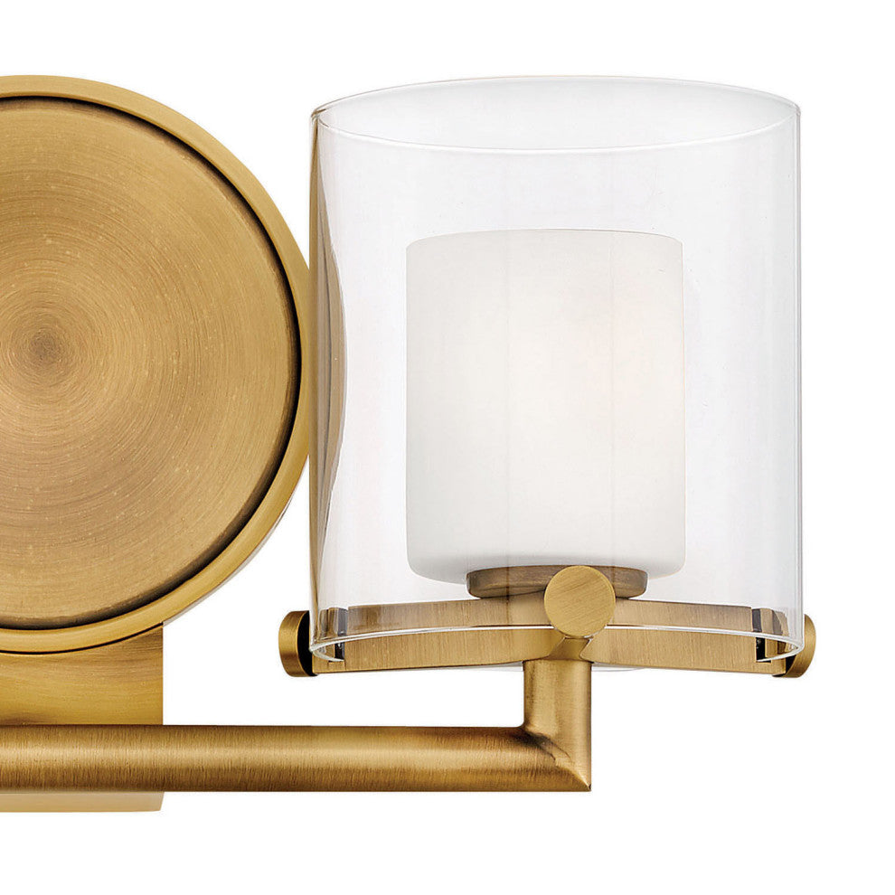 Hinkley Rixon Small Two Light Vanity, Heritage Brass