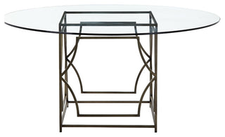 Edward Round Dining Table, Brass