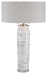 Uttermost 2-Light Lenta White Table Lamp, 28275