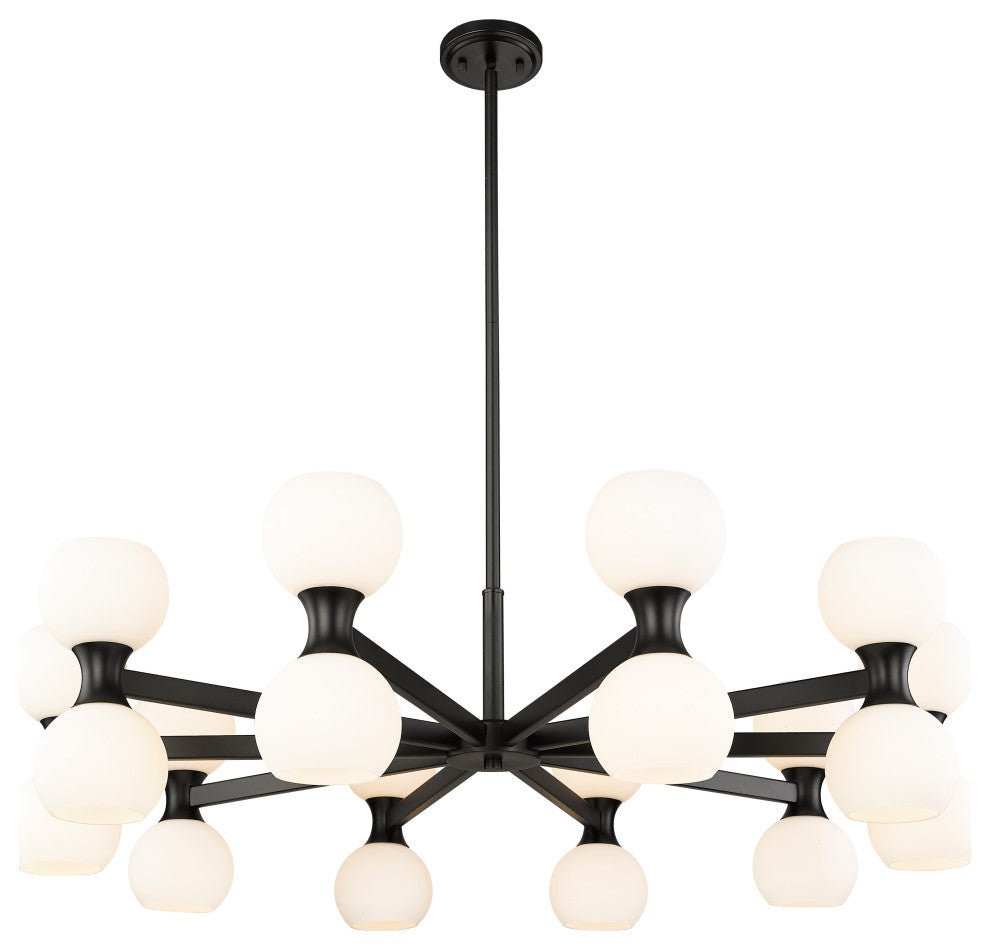 Z-LITE 20-Light Chandelier, Matte Black