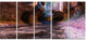 Cave in Zion National Park Utah, Landscape Canvas Art Print, 60"x28", 5 Panels