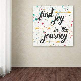 Jess Aiken 'Think Happy I' Canvas Art, 18x18