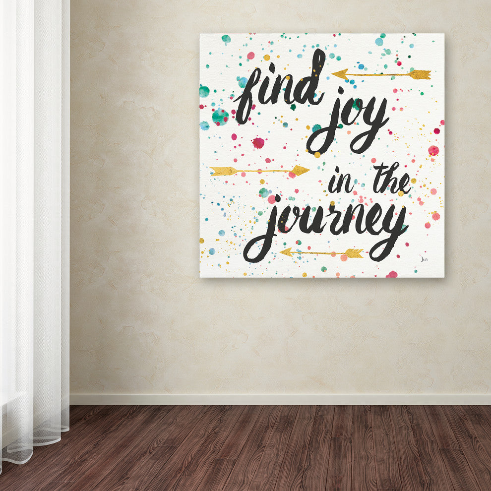 Jess Aiken 'Think Happy I' Canvas Art, 18x18