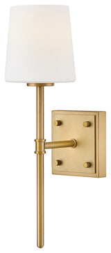 Hinkley Saunders Medium Sconce, Lacquered Brass