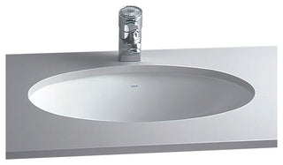 Oval Undermount Sink, White, 20.25"