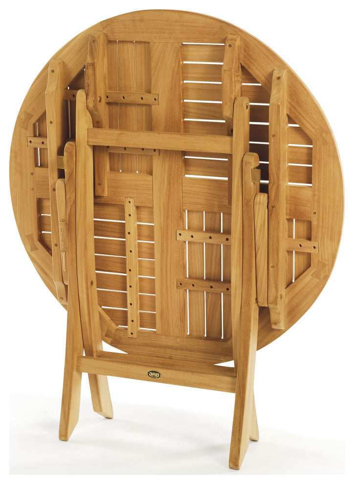 Teak Folding Classic Dining Table - Round 36" (90 cm)