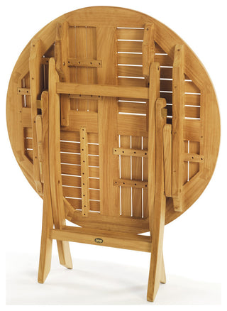 Teak Folding Classic Dining Table - Round 36" (90 cm)