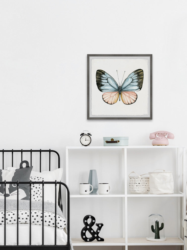 "Tropical Butterfly" Framed Painting Print, 24x24