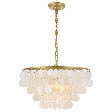 Living District Selene 4-Light Brass Pendant