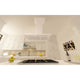 ZLINE 30 in. Wooden Island Mount Range Hood, White Includes Motor, KBiTT-30