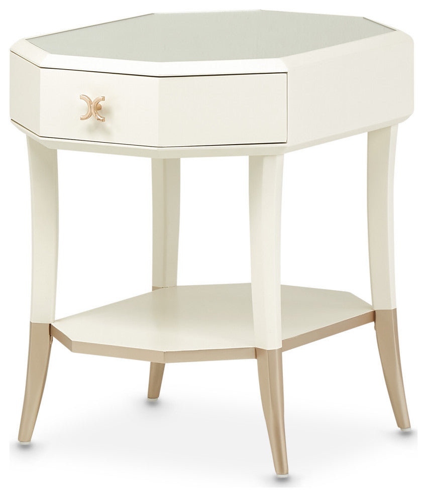 La Rachelle Octagonal End Table - Medium Champagne