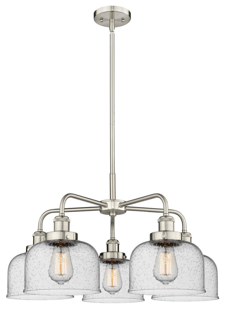Innovations Cone 5 26" Chandelier Satin Nickel