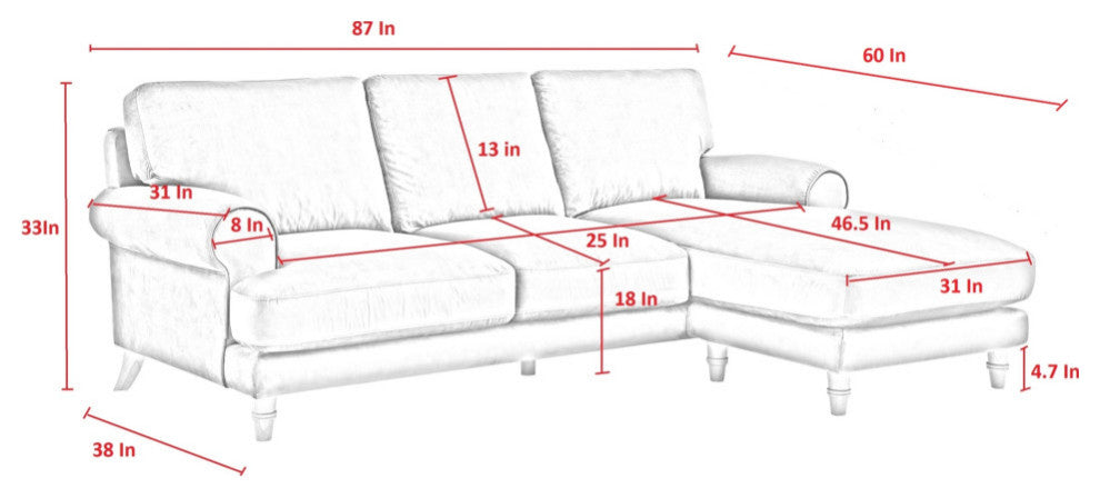Rustic Manor Darnell Sofa Upholstered, Velvet/Linen, Teal/Velvet