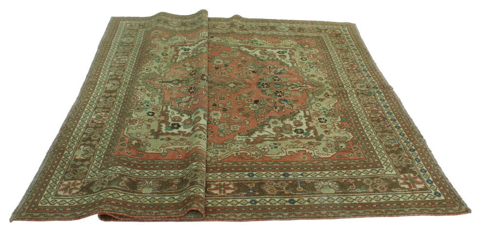 Semi-Antique Ullok Rust/Brown Rug, 7'0x9'6