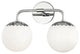 Paige 2-Light Bath Light, Polished Nickel Finish
