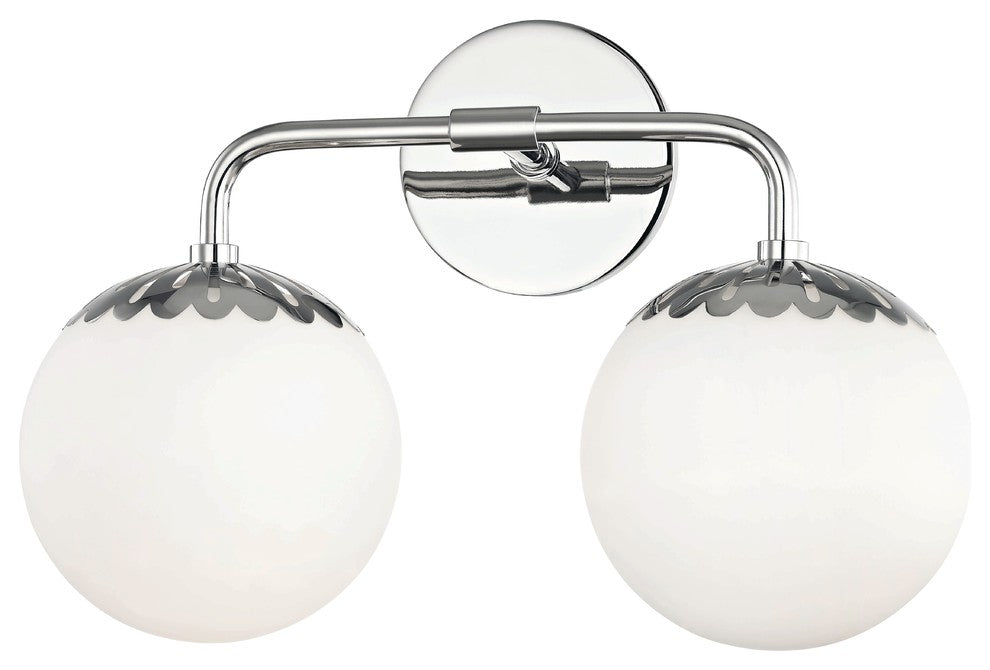 Paige 2-Light Bath Light, Polished Nickel Finish