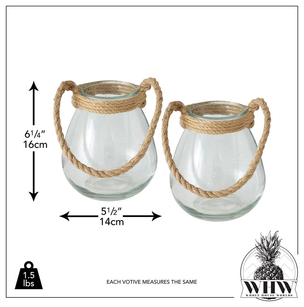 Bell-Jar Candle Holders, Set of 2