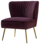 Velvet Accent Dining Chair, Purple